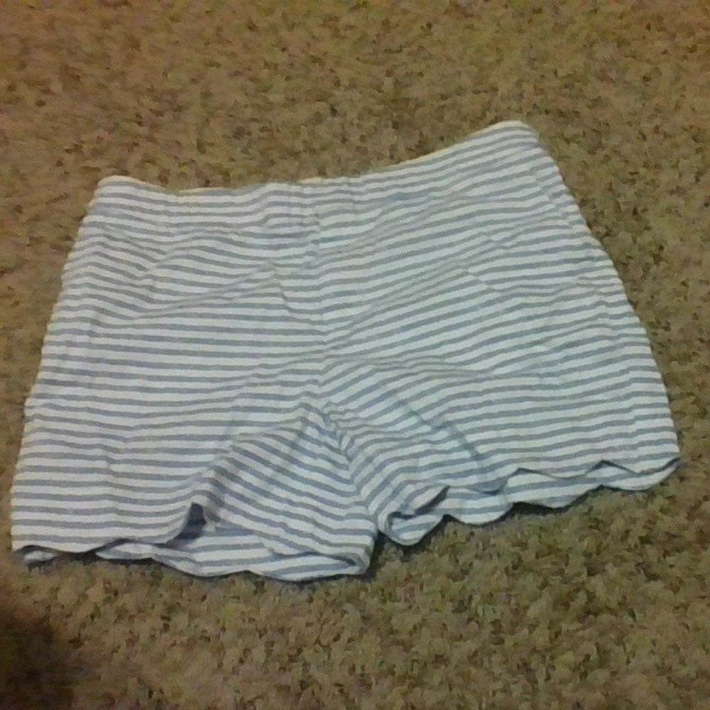 striped blue and whit shorts